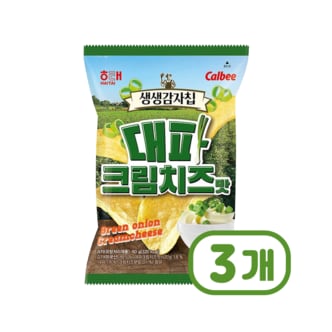  생생감자칩 대파크림치즈맛 봉지스낵 60g x 3개