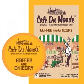 Cafe Du Monde카페드몽드 커피 & 치커리 K-컵 커피 포드, 12개입