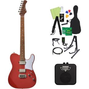 일본 바쿠스 기타0108 Bacchus TACTICS24STD/RSM Electric Guitar Beginners Set of 14 Includes