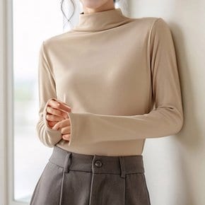 1+1 벨라도나 여성 겨울 캐주얼 솔리드 반목폴라 긴팔티셔츠 모크넥 터틀넥 이너티 Bon-2567s(U)