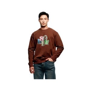 Logo Graphic Sweat Shirt_Brown