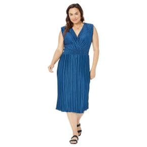 5010505 DKNY Plus Size Flutter Sleeve Smock Dress