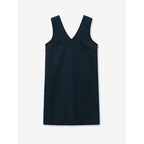 LINEN SLEEVELESS DRESS_NAVY