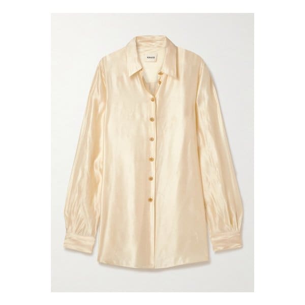 케이트 아우린 새틴 트윌 셔츠 크림 46376663162912901