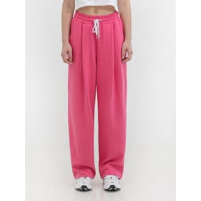 P004 BANDING ONE TUCK SWEAT PANTS_PINK