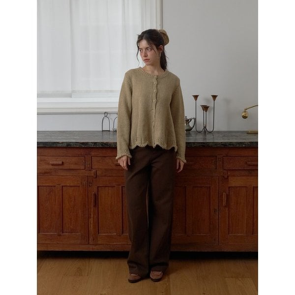 25FW Flare knit cardigan (Scrunchie SET) 4color