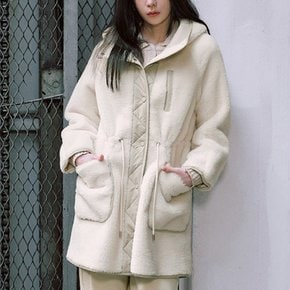 [정상가 179,800원] 더엣지 퍼 하프 코트  WZCA7G01
