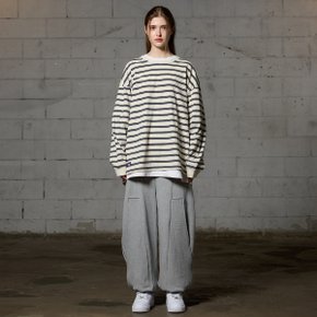 JERRY STRIPE OVERFIT LONG SLEEVE T-SHIRT / IVORY