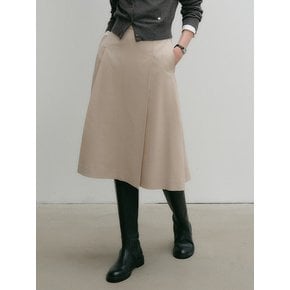 린다 미디 턱 플레어 울 스커트 / LINDA MIDI TUCK FLARE WOOL SKIRT_3colors