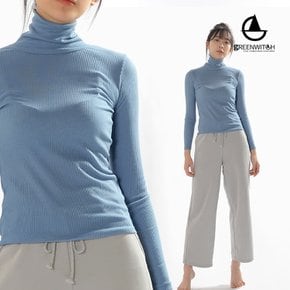 기분좋은 촉감 골지면 폴라티셔츠 발열티 요가복 er123