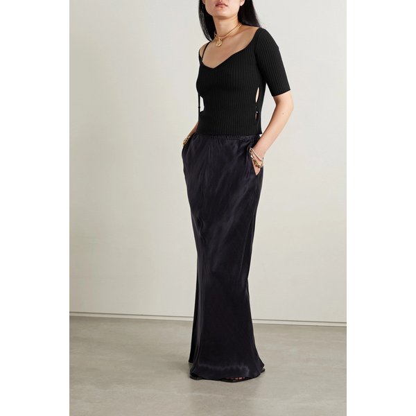 그라이스 크롭 골지 울 탑 네이비 1647597310140082