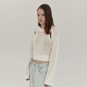 Slit Cropped Knit_IVORY