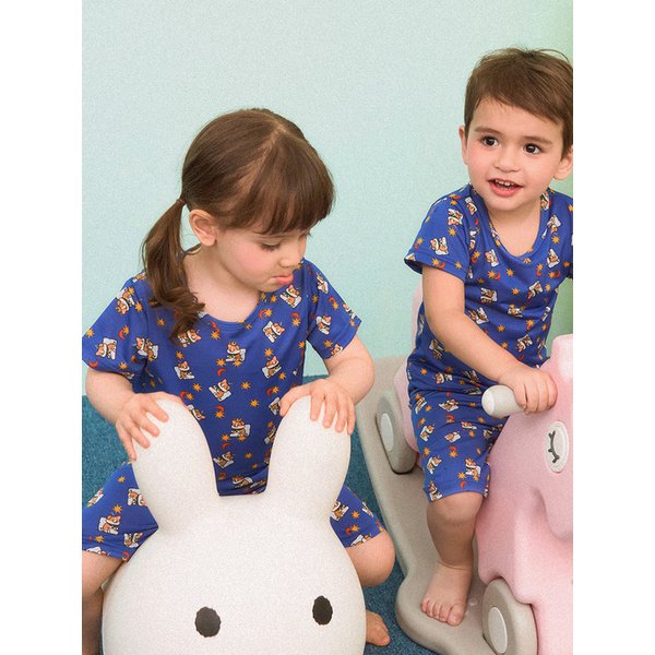 에어핏 코기 반팔 키즈 실내복 세트