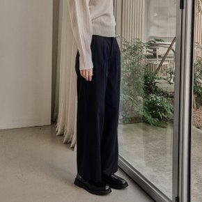 TUCK TWILL PANTS_NAVY