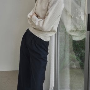 TUCK TWILL PANTS_NAVY