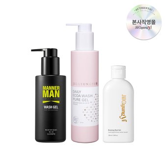 질경이 여성청결제 퓨어젤 200ml+매너맨 남성청결제 150ml+이브닝 럽 젤 100ml