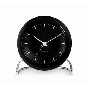  [Arne Jacobsen Wecker City Hall] 로젠달 아르네야콥센 시티홀 인테리어 탁상 시계 11cm Black