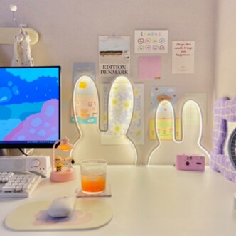 텐바이텐 이코노미쿠스 LED 토끼 아이방 아기방 침대 간접 조명 수면등 무드등