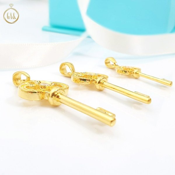 [가앤] 24k순금 큐빅 열쇠 목걸이 메달 펜던트 3.75g