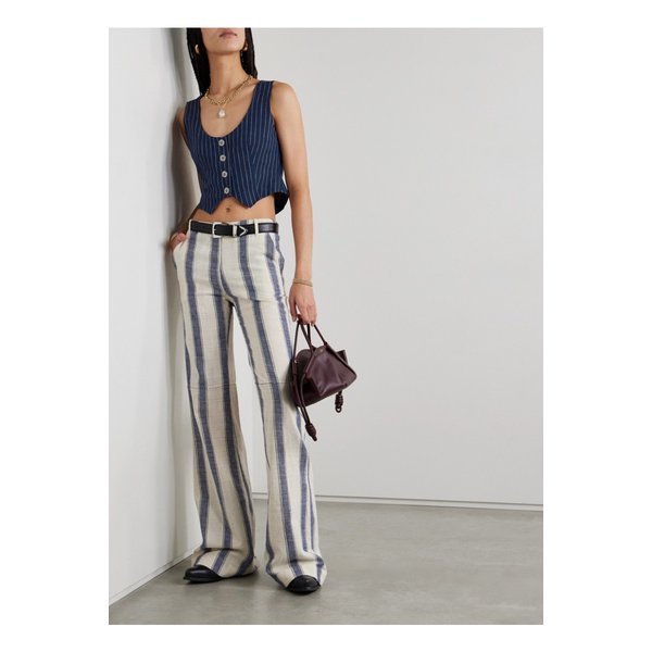 알릭스오브보헤미아 모시 핀스트라이프 코튼 캔버스 베스트 블루 1647597336860342