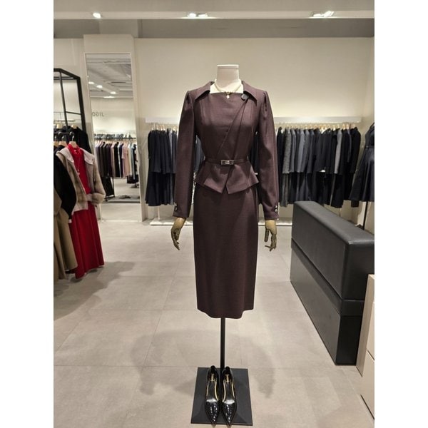 [파주점] 자켓 레이어드 메탈 포인트 원피스 JPBA0OP175