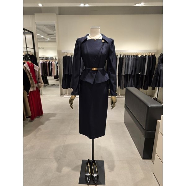 [파주점] 자켓 레이어드 메탈 포인트 원피스 JPBA0OP175