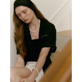 JACQUARD COLLAR SHIRT (moat black)