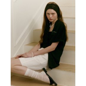 JACQUARD COLLAR SHIRT (moat black)