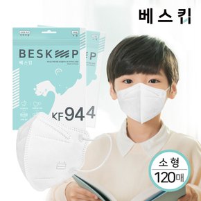 베스킵 올국산 KF94 소형/초소형 새부리형마스크 120매 (유아용/화이트)