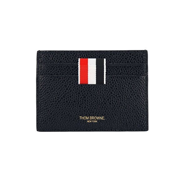 페블 그레인 레더 스트라이프 카드지갑 블랙 FAW035A 00198 001