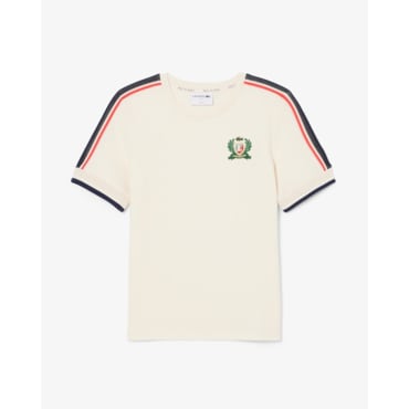 라코스테 (여성) 25SS MIF 로고 반팔 티셔츠 TF9630-55G XFJ(크림)