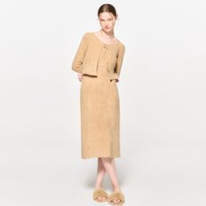 WOMAN 부클 리브드 원피스 세트 [BEIGE] / WBC4L43543SET