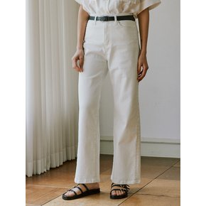 24 summer Basic straight semi-wide denim pants_Ivory