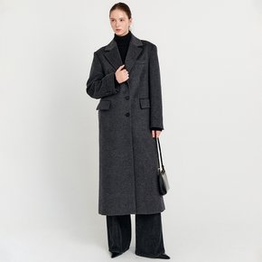 키라 캐시미어 싱글 롱 코트_차콜 / KIRA CASHMERE SINGLE LONG COAT_CHARCOAL