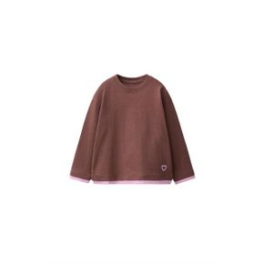 ZARA 자라 키즈 오버레이 이펙트 티셔츠 초콜릿 0722323717 0722323 1323409