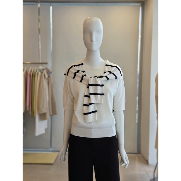 [여주점] [더 아이잗] 여성 하프 슬리브 풀오버 니트 +숄 세트(IS3A1PO091)