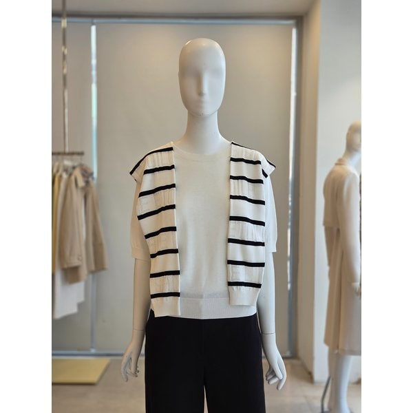 [여주점] [더 아이잗] 여성 하프 슬리브 풀오버 니트 +숄 세트(IS3A1PO091)