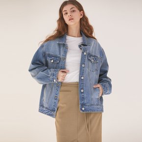 DENIM OVERSIZE TRUCKER JACKET BLUE