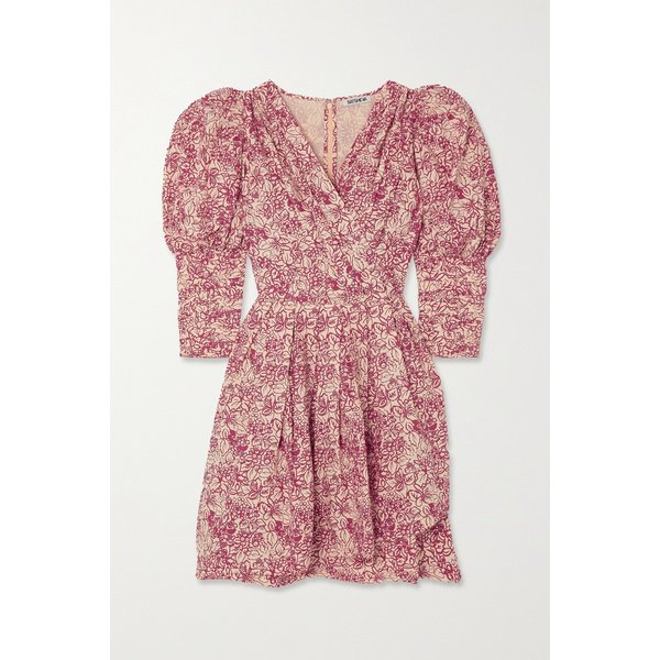 바체바 이즈라 플로럴 프린트 코튼 포플린 미니 드레스 레드 1647597289608332