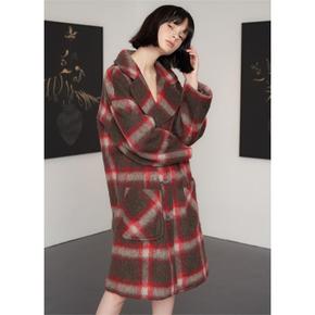 CHECKED MOHAIR PADDED COAT (S1984717)