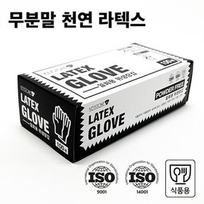 천연고무 일회용장갑 블랙 L 100매