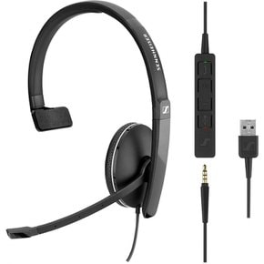 []EPOS  SENNHEISER USB&3.5mm 잭 연결 편귀 UC 헤드셋 SC 135 USB AWS 기술 파트너 인증 제품