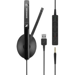 []EPOS  SENNHEISER USB&3.5mm 잭 연결 편귀 UC 헤드셋 SC 135 USB AWS 기술 파트너 인증 제품