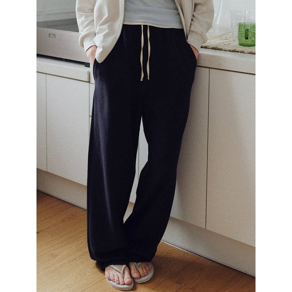 cotton jersey banding pants (navy)