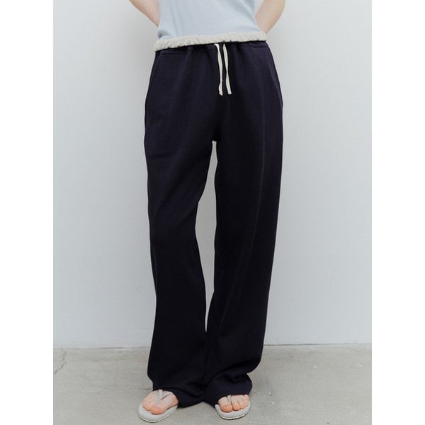 cotton jersey banding pants (navy)