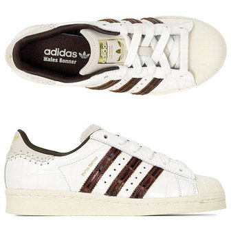 아디다스 [부산점] X웨일즈보너 25FW 원더화이트 폭스브라운 슈퍼스타 스니커즈 KH8797