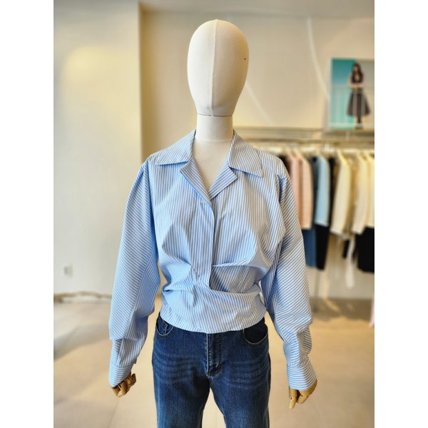 [여주점] [JJ 지고트] 여성 트위드 오픈 칼라 블라우스 GR4A0BL311