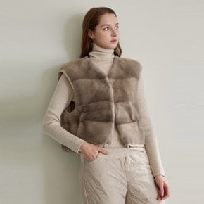 Mink fur goose down vest M4D905GY