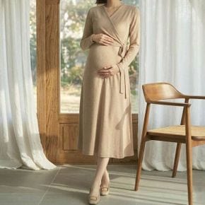 임산부 랩 수유 원피스 만삭 임신부 외출 수유복 오피스 임부복_P419312689