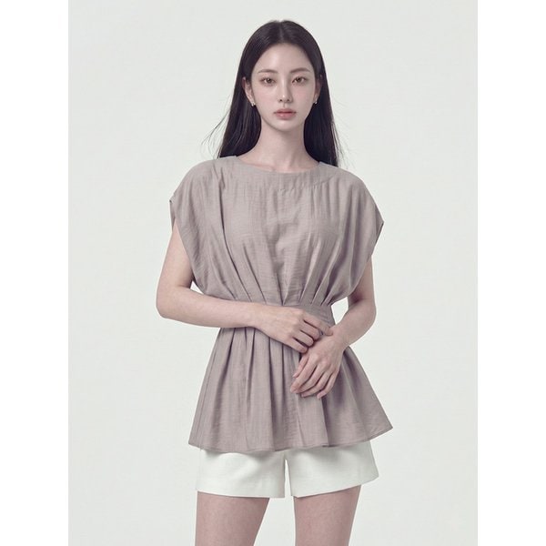 WAIST POINT SLEEVELESS GRAY 웨이스트 포인트 슬리브리스 그레이